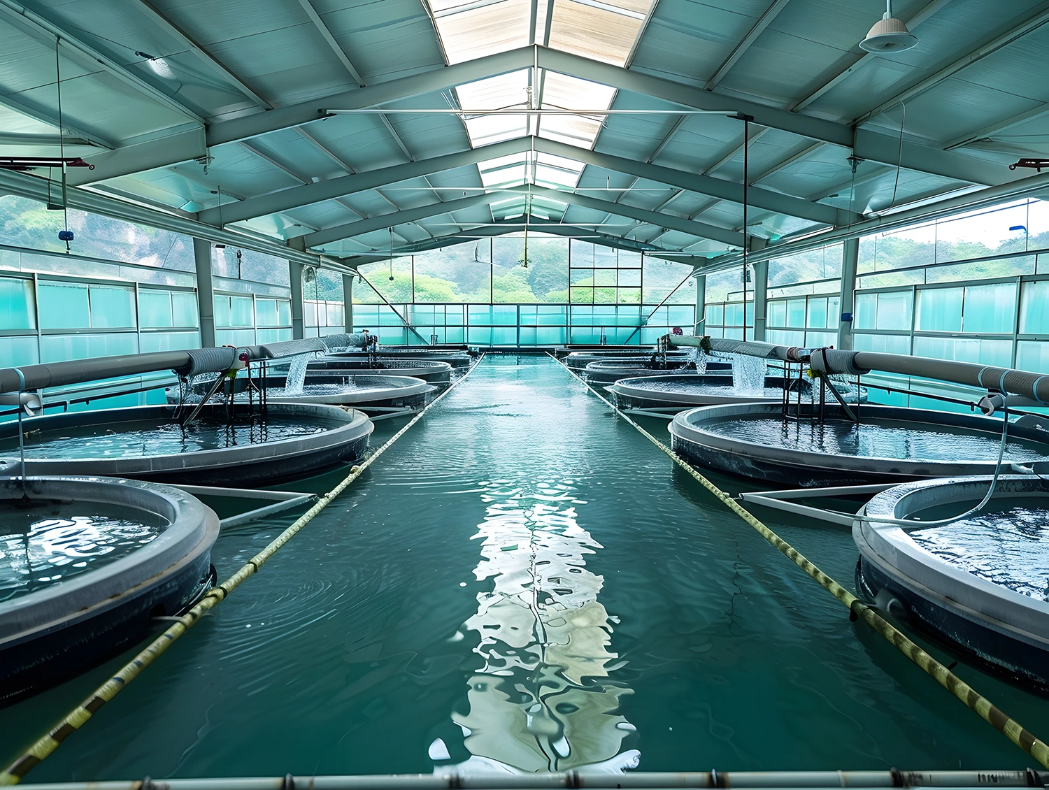 a room full of water treatment devices